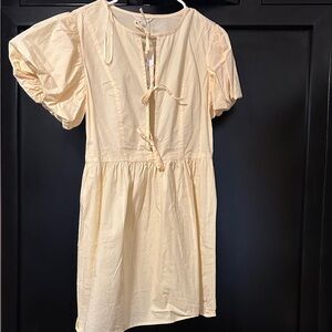 Cream Puff Sleeve Dress